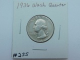 1936 WASHINGTON QUARTER XF