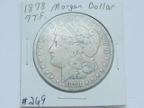 1878 7-T.F. MORGAN DOLLAR (FIRST YEAR) VG