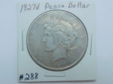 1927D PEACE DOLLAR (A BETTER DATE) XF