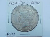 1922 PEACE DOLLAR VF
