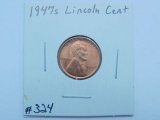 1947S LINCOLN CENT BU RED