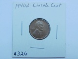 1940D LINCOLN CENT BU