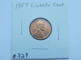 1957 LINCOLN CENT BU RED