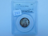 1947D WASHINGTON QUARTER PCGS MS66