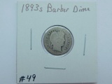 1893S BARBER DIME AG