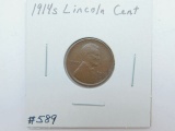 1914S LINCOLN CENT VF