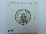 1947D/D WASHINGTON QUARTER (SHARP) BU