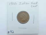 1908S INDIAN HEAD CENT (A SEMI KEY) VF