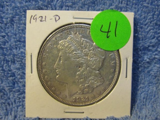 1921D MORGAN DOLLAR AU