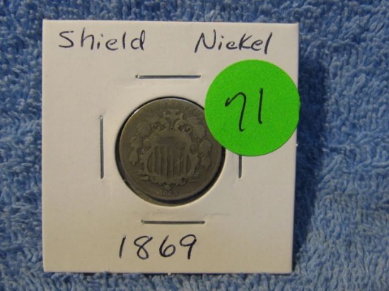 1869 SHIELD NICKEL G