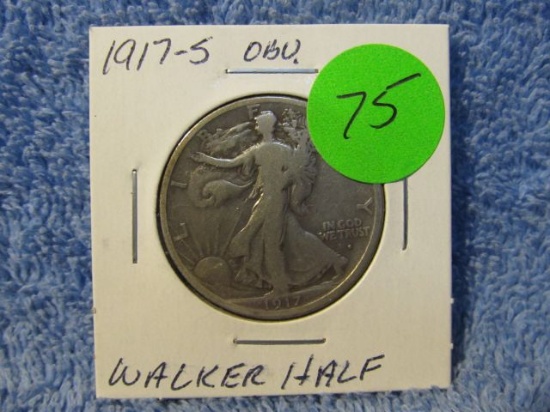 1917S OBV. WALKING LIBERTY HALF F