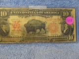 1901 $10. (BUFFALO-RED SEAL) NOTE (RARE) VG