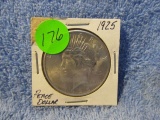 1925 PEACE DOLLAR AU