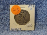 1929S WALKING LIBERTY HALF VG