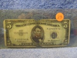 1953A $5. SILVER CERTIFICATE