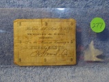 1861 WOOD & CO. STORE NOTE VG