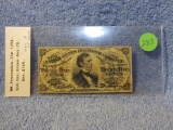 1863 25-CENT FRACTIONAL NOTE AU