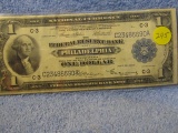 1918 $1. NATIONAL BANK NOTE PHILADELPHIA, PA. XF