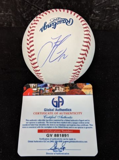 Francisco Lindor signed baseball w/ cert