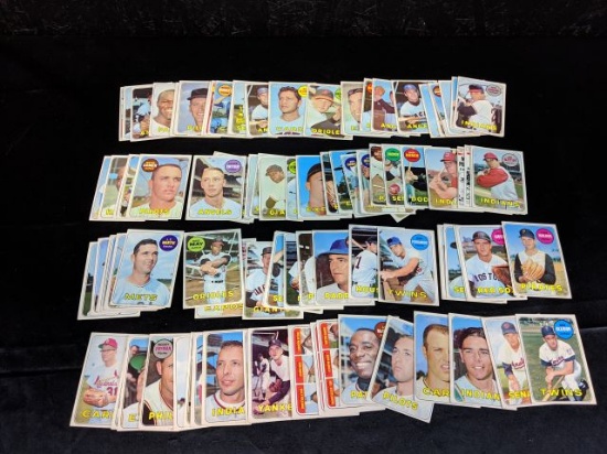 69 Topps baseball lot w/110cards, inc: Banks, Yaz