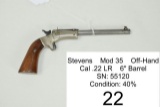 Stevens    Mod 35    Off-Hand    Cal .22 LR    6