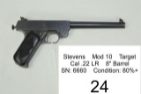 Stevens    Mod 10    Target    Cal .22 LR    8