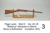 Page Lewis    Mod D    Cal .22 LR    