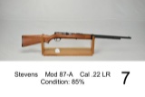 Stevens    Mod 87-A    Cal .22 LR    Condition: 85%