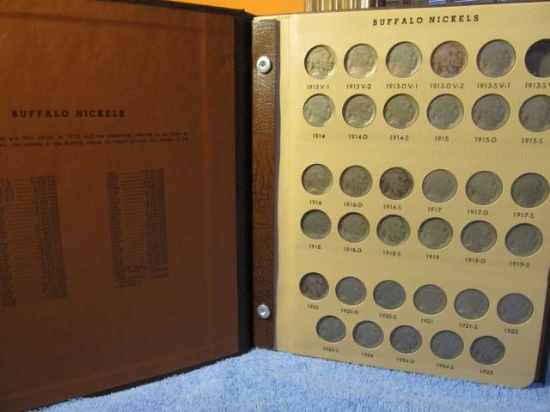 1913-38D BUFFALO NICKELS IN ALBUM (MISSING ONLY 1913S TYPE-2)