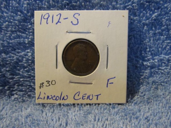 1912S LINCOLN CENT VF