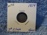 1854 3-CENT SILVER COIN G