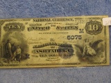 1897 (SERIES OF 1882) $10. NATIONAL BANK NOTE ASHTABULA, OH. CHARTER# 5075