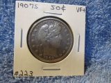 1907S BARBER HALF VF+