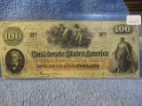 1862 $100. CONFEDERATE NOTE UNC