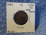 1887 INDIAN HEAD CENT BU RB