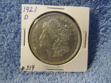 1921D MORGAN DOLLAR AU