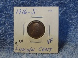 1916S LICOLN CENT VF