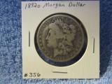 1892O MORGAN DOLLAR VG