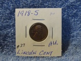 1918S LINCOLN CENT XF