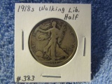 1918S WALKING LIBERTY HALF F