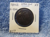 1802 LARGE CENT (S-230) XF