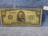 1934 $50. FEDERAL RESERVE NOTE NEW YORK, NY. VF