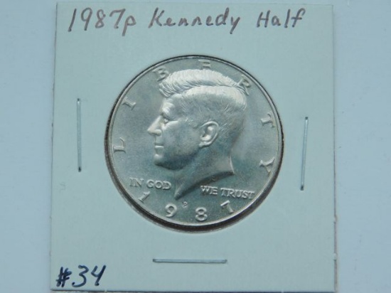 1987P KENNEDY HALF (SHARP) BU
