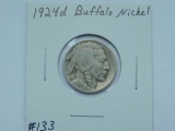 1924D BUFFALO NICKEL F