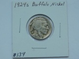 1924S BUFFALO NICKEL (A SEMI KEY) F