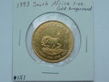 1993 SOUTH AFRICA 1-OZ. GOLD KRUGERRAND BU