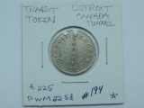 DETROIT-CANADA TUNNEL GOOD FOR ONE FARE TOKEN (1973)