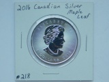 2016 CANADIAN SILVER MAPLE LEAF BU