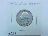 1932 WASHINGTON QUARTER (FIRST YEAR) XF+