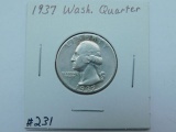 1937 WASHINGTN QUARTER XF